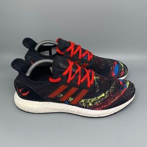 Adidas Pulseboost HD Black Red Multicolor Running Shoes EG2962 Men’s Sz 9